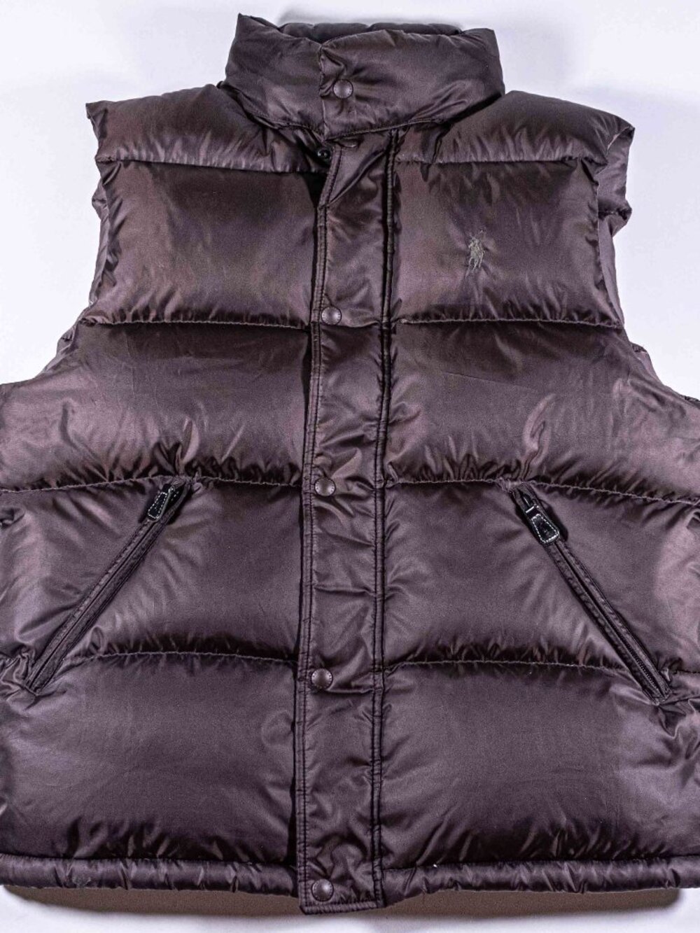 Vintage Polo Ralph Lauren Down Puffer Vest Brown Mens Medium Gorpcore